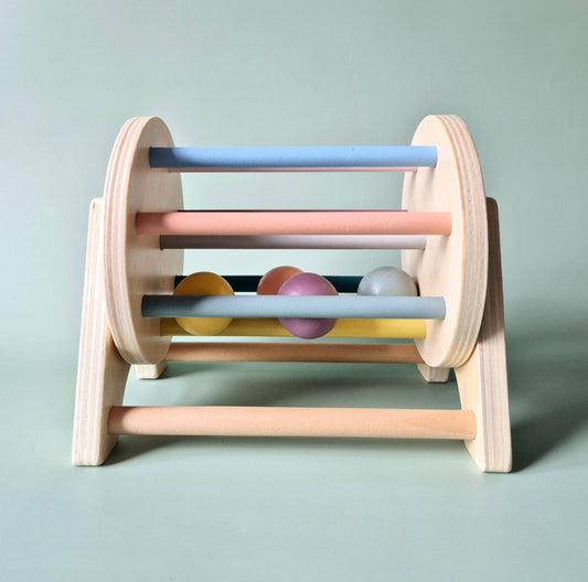 Roue en bois avec billes