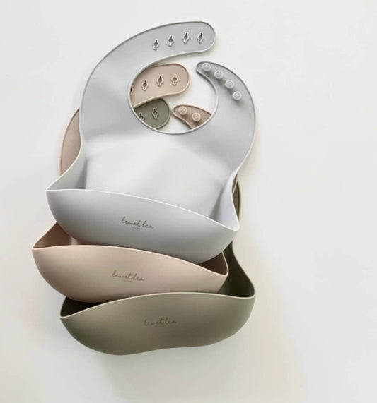 Bavoir en silicone - Beige