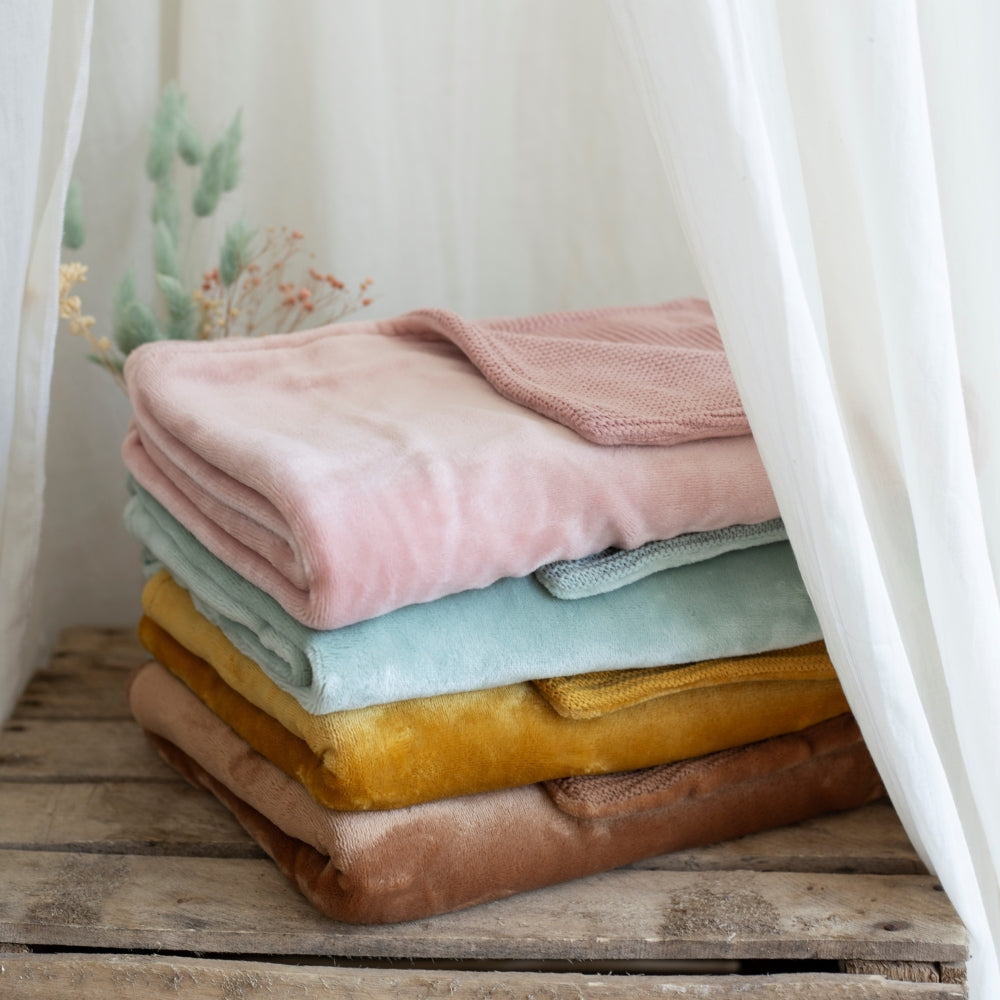 Couverture tricot - Chocolat