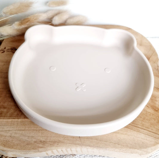 Assiette Ours - Beige