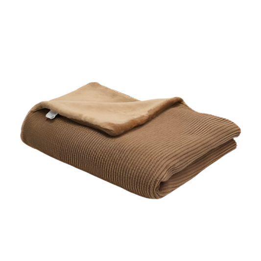 Couverture tricot - Chocolat