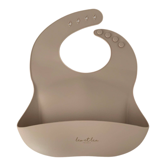 Bavoir en silicone -  Beige