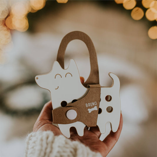 Jouet à lacer en bois - Petit chien