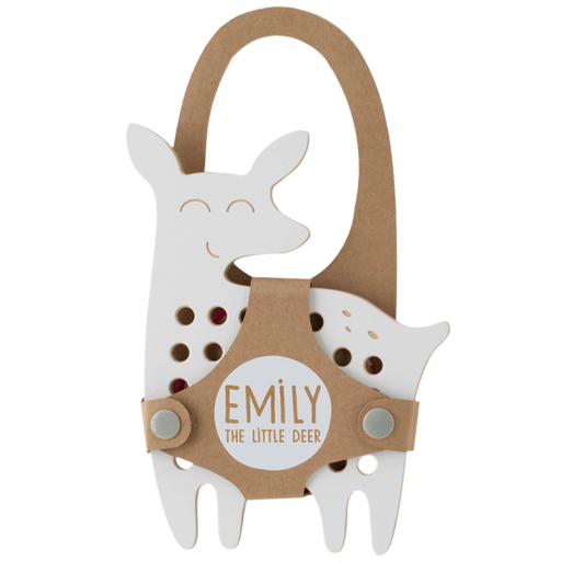 Jouet à lacer en bois - Emily le cerf
