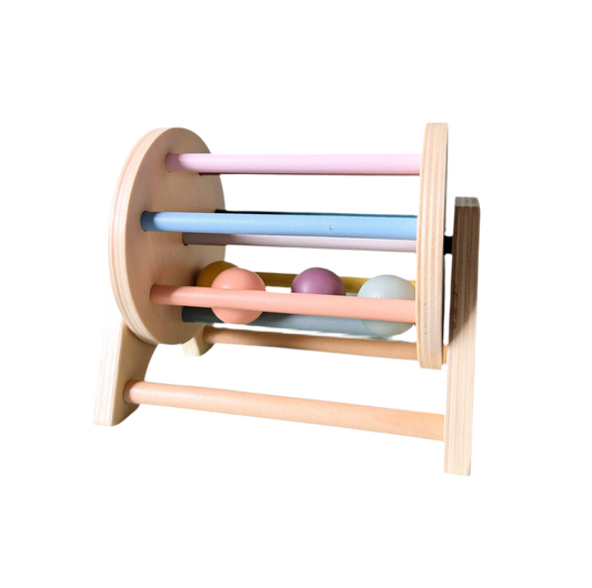 Roue en bois avec billes