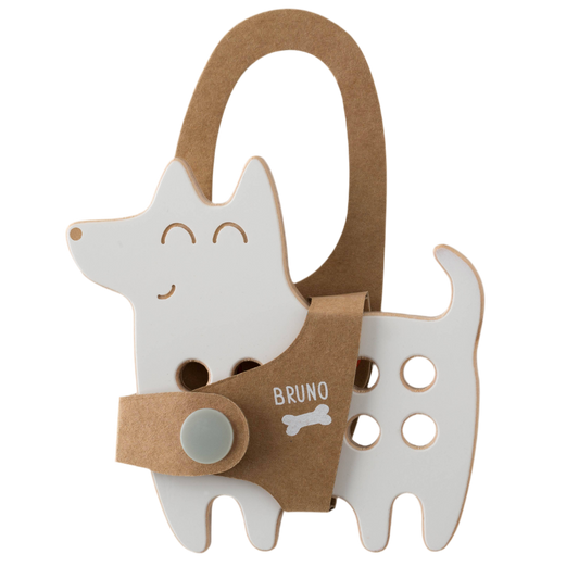 Jouet à lacer en bois - Petit chien