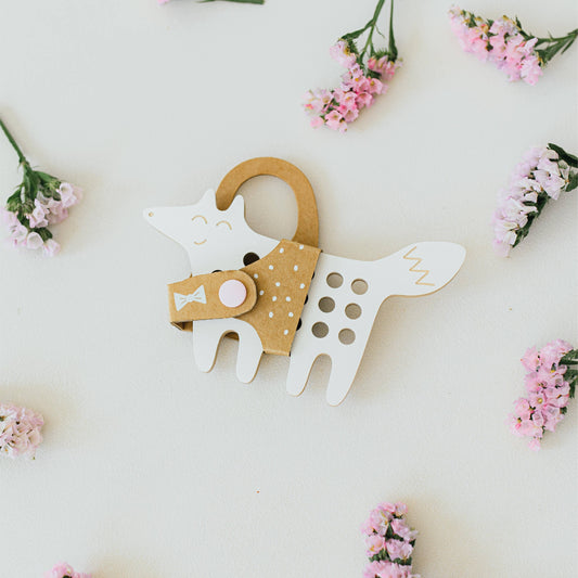 Jouet à lacer en bois - Petit renard