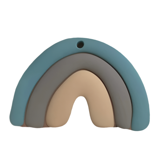 Anneau de dentition arc-en-ciel - Bleu