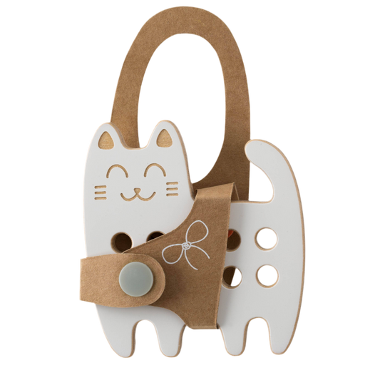 Jouet à lacets en bois - Petit chat