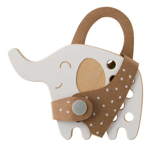 Jouet à lacer en bois - Petit éléphant
