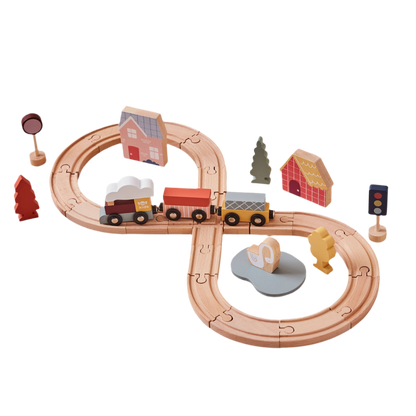 Ensemble de train en bois