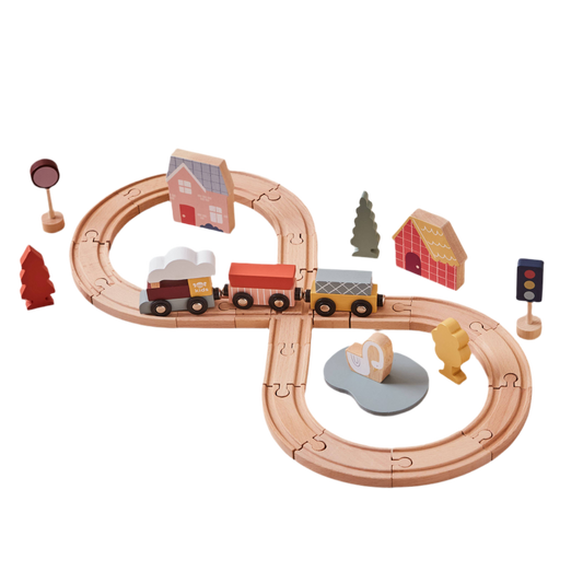 Ensemble de train en bois