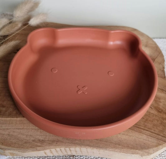 Assiette Ours - Rouille