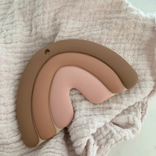 Anneau de dentition arc-en-ciel - Vieux rose