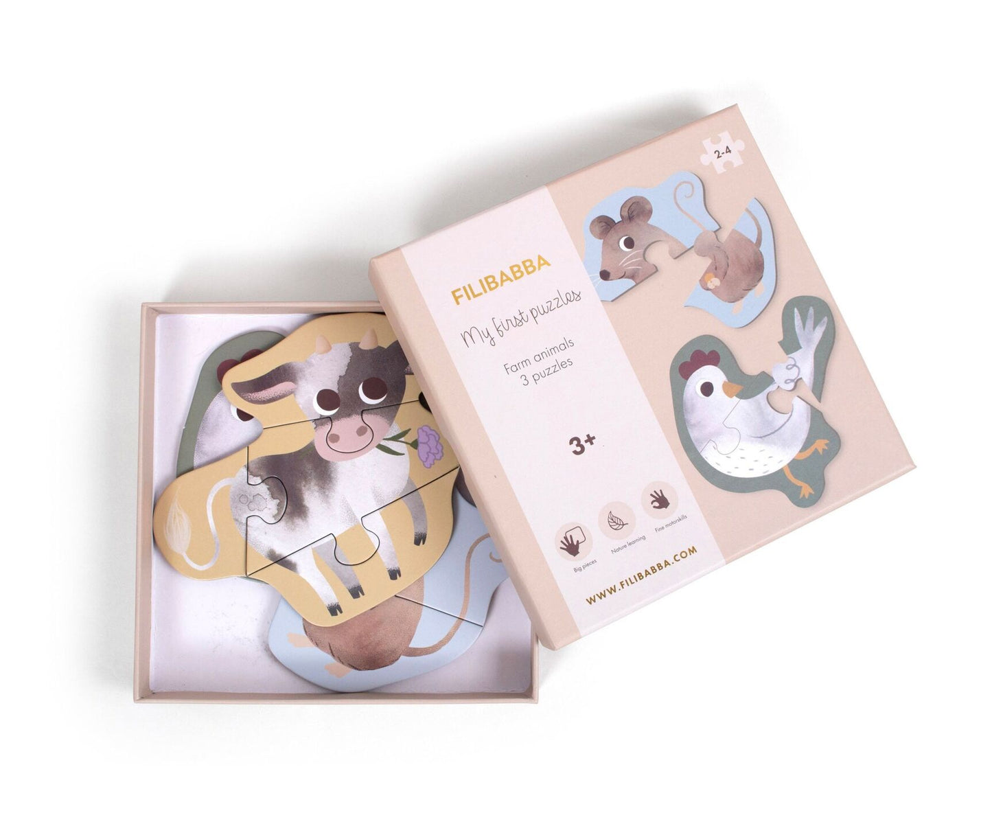 Mes premiers puzzles (set de 3) - Animaux de la ferme