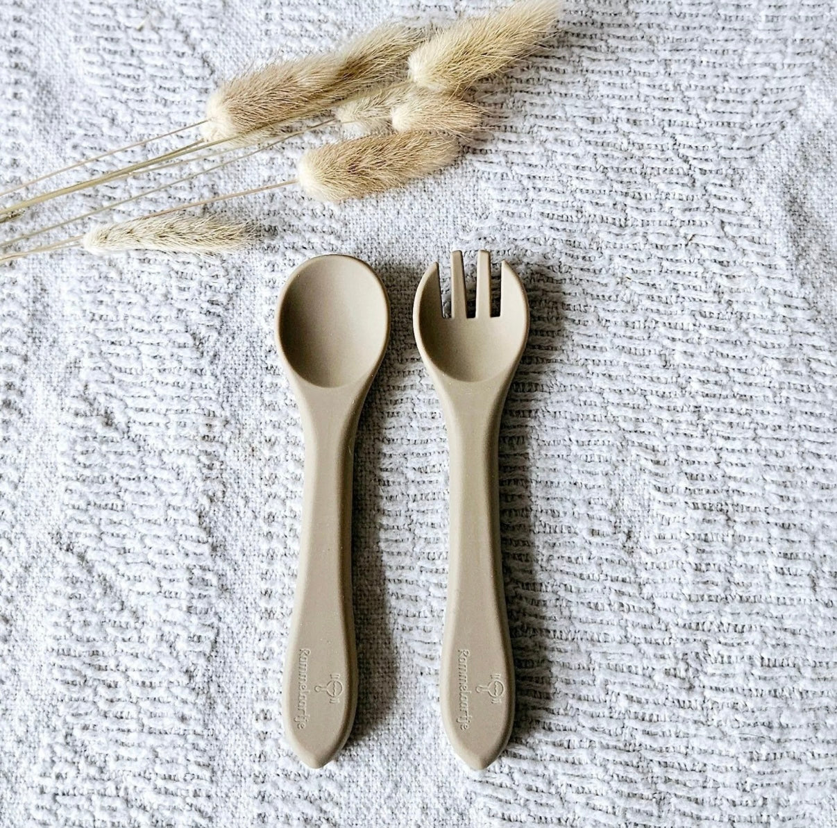 Set 2 couverts pour assiette ours - Sable