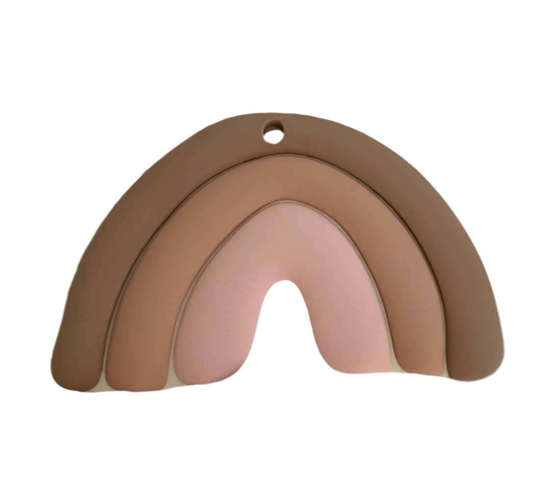 Anneau de dentition arc-en-ciel - Vieux rose