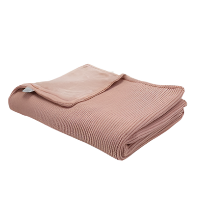 Couverture tricot - Vieux rose