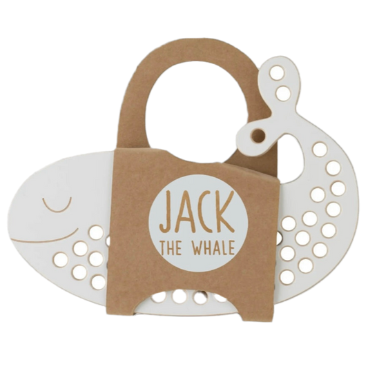 Jouet à lacer en bois - Jack la baleine